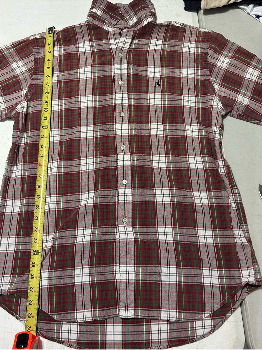 Ralph Lauren Shirt Mens Large Blake Button Up Casual Oxford Cotton Short Sleeve